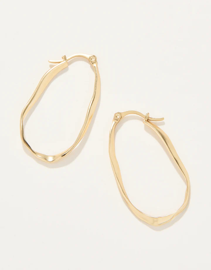 Nine-tier earrings-Isle of Hope Hoop Earrings Gold