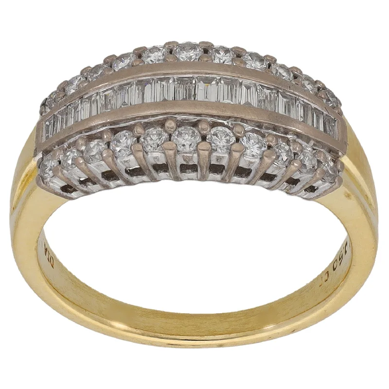 Thick cocktail rings-18ct Gold 0.50ct Diamond Half Eternity Ring Size M