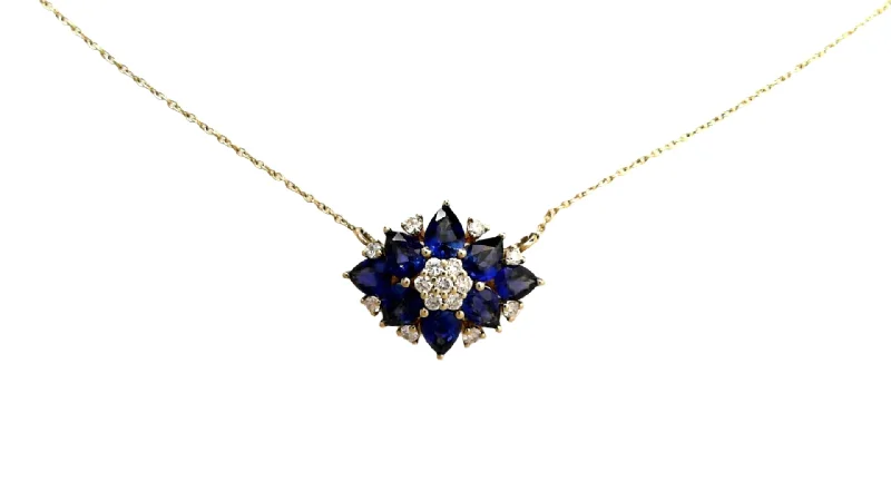 Vivid stone necklaces-Vintage Sapphire Necklace