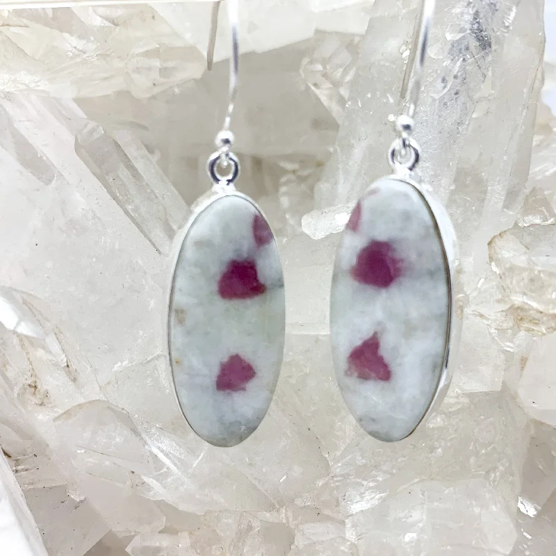 Surf theme earrings-Pink Tourmaline Sterling Silver Earrings $120