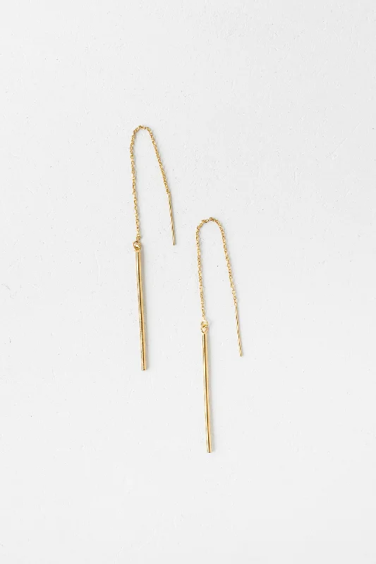 Lunar glow earrings-Chemistry Bar Threaders