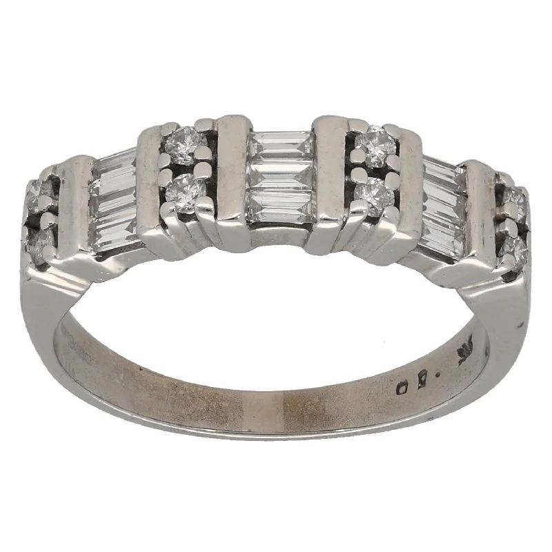 Fused metal rings-9ct White Gold 0.50ct Diamond Dress/Cocktail Ring Size N