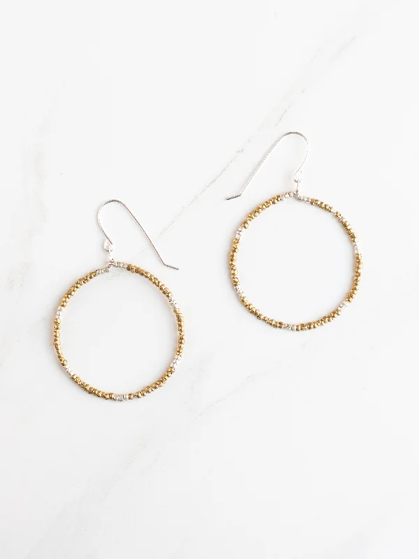 Crystal-twisted earrings-Tibetan Hoop Earrings