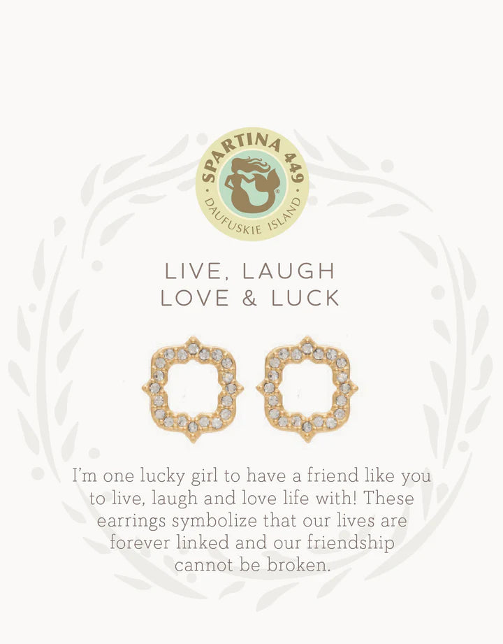 Fine texture earrings-Sea La Vie Stud Earrings Luck/Quatrefoil