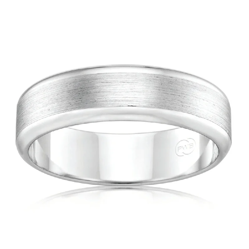 Old vow rings-9ct White Gold 6mm Ring. All Sizes