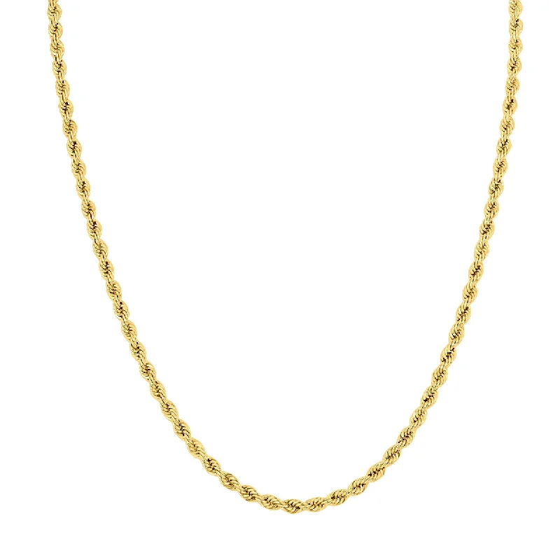 Bold druzy necklaces-14K Yellow Gold Filled 3.3Mm Rope Chain With Lobster Clasp - 18 Inch