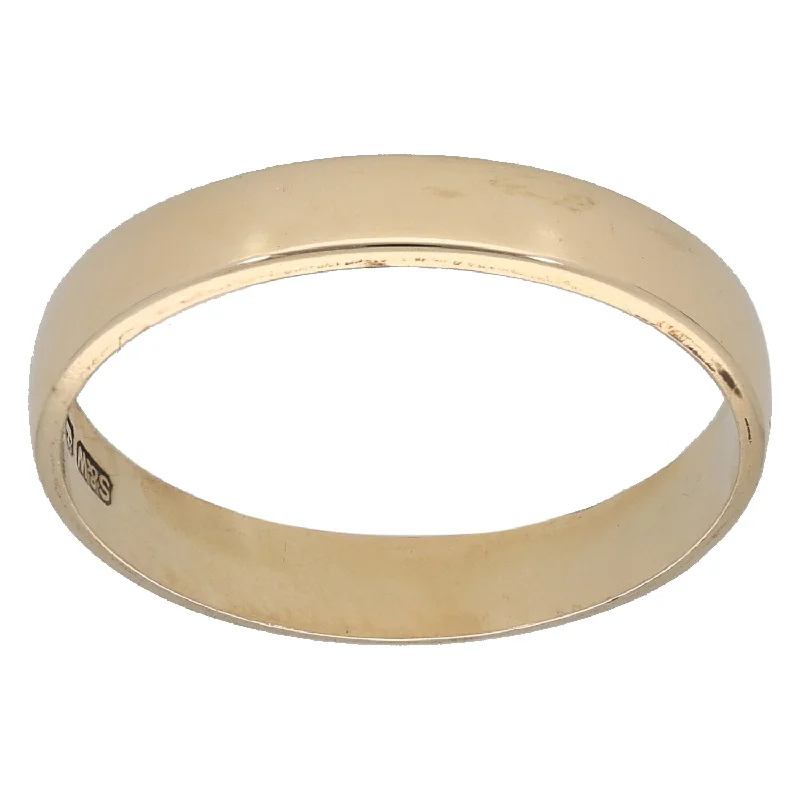 Fine band rings-9ct Gold Plain Wedding Ring Size R