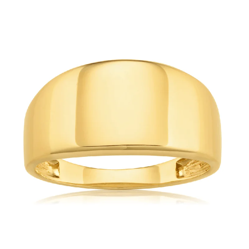 Lily rings-9ct Yellow Gold High Polish Wide Band Tapered Ring