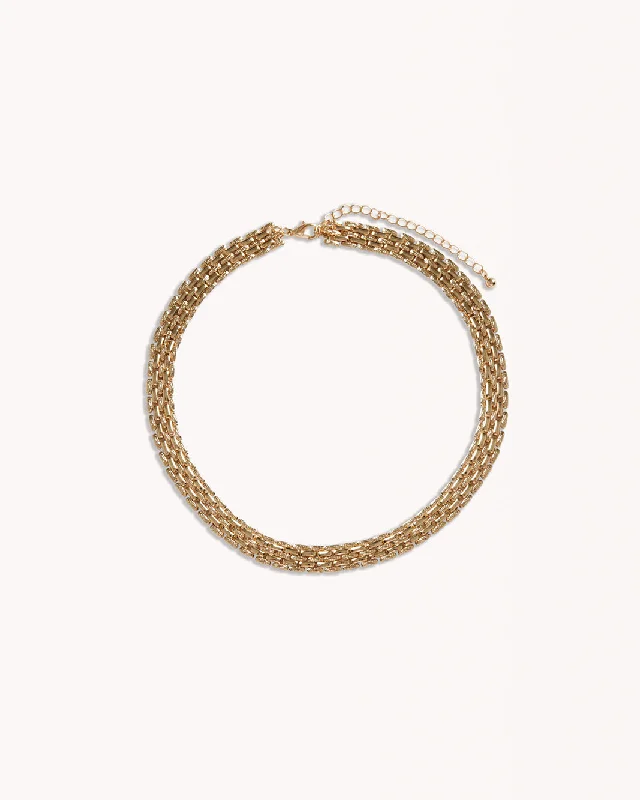 Bright bead necklaces-ALINA NECKLACE - GOLD