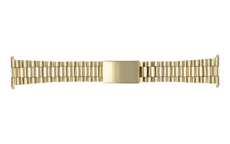 Twisted tribal bangles-Hadley-Roma Men's Goldtone Rolex President® Style Straight End Metal Bracelet Watch Band