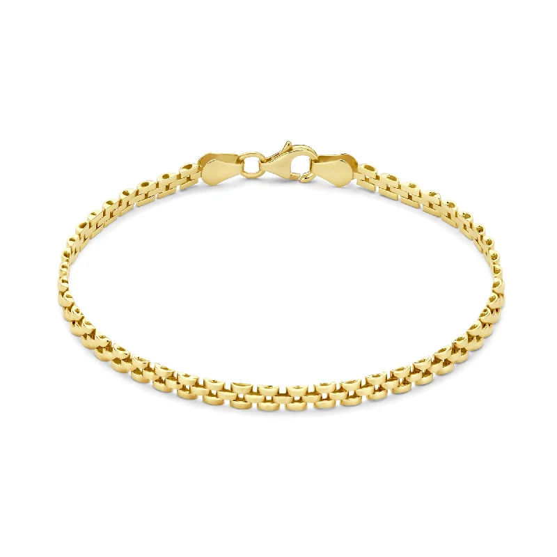 Wave shape bracelets-Aidee Rosine 14 karat gold link bracelet