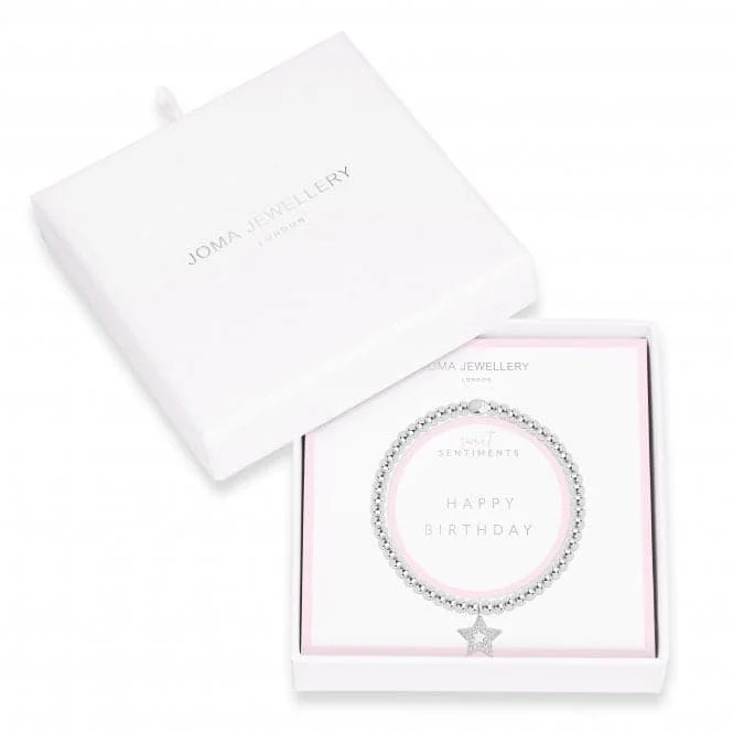 Pure star bangles-Sweet Sentiments Family Silver 17.5cm Stretch Bracelet 4275