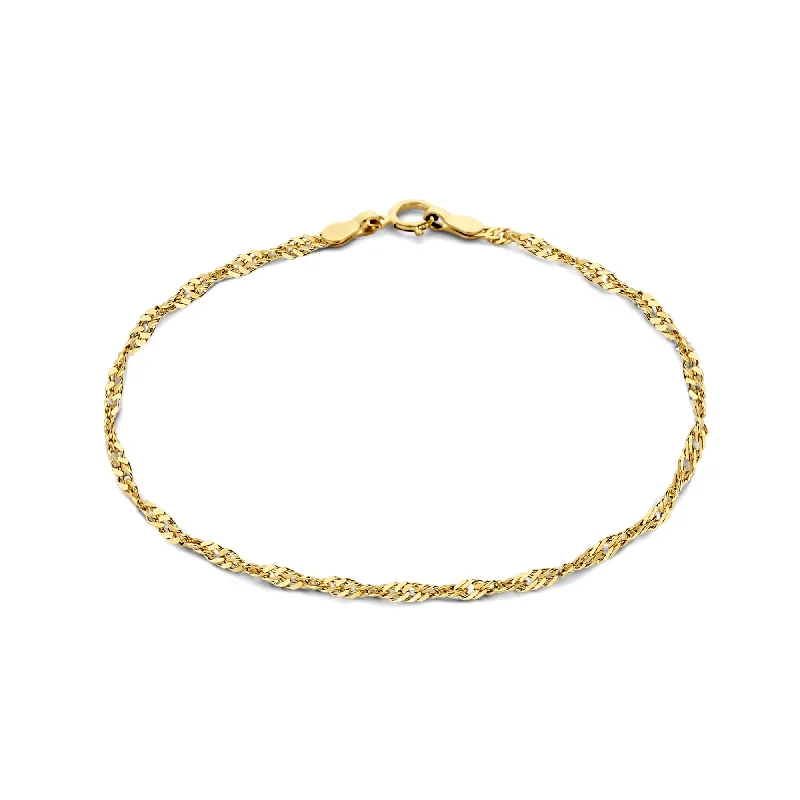 Oval gem bracelets-Rivoli Lilou 14 karat gold bracelet with twist