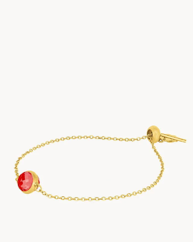 Victorian style bangles-January Birthstone Passion Signature Bracelet, Gold