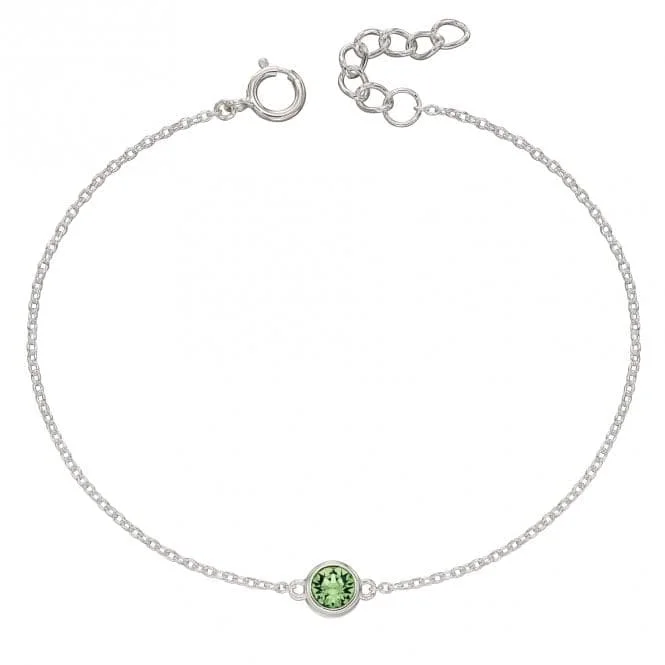 Smooth link bracelets-August Birthstone Bracelet with Swarovski Crystal B5291