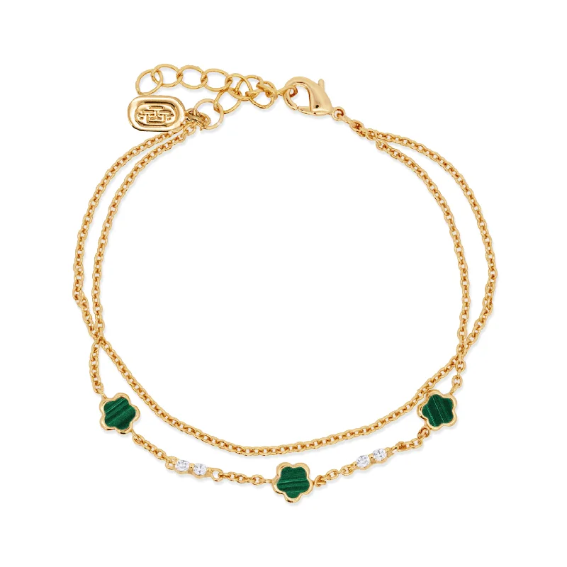 Large gem bangles-Gold Cressida Bracelet