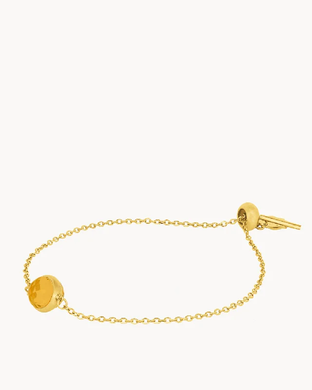 Large geometric bangles-November Birthstone Happiness Signature Bracelet, Gold