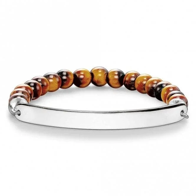 Beaded cluster bracelets-Thomas Sabo Tigers Eye Bracelet LBA0014-045-2