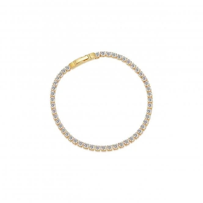 Vivid diamond bracelets-White Zirconia Ellera Grande Bracelet SJ-B2870-CZ-YG