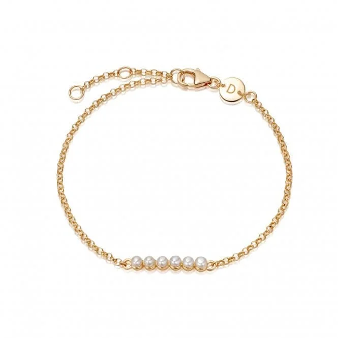 Fine enamel bracelets-Beloved Pearl 18ct Gold Plated Bracelet JBR03_GP