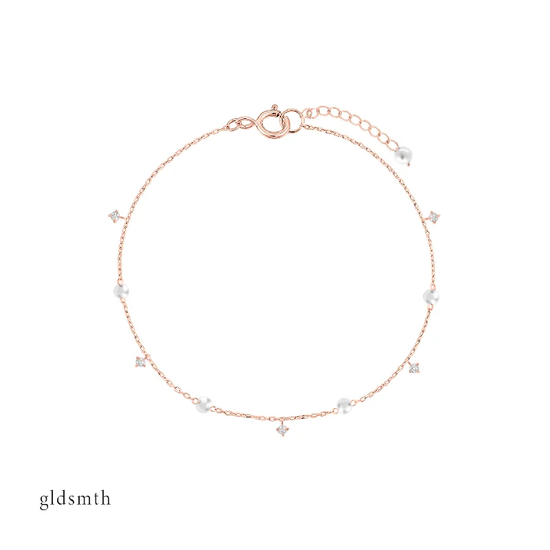 Stretch thread bracelets-10k Rose Gold Michelle Bracelet