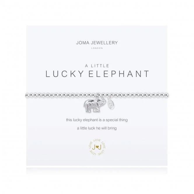 Stone strand bracelets-A Little Lucky Elephant Bracelet 1203