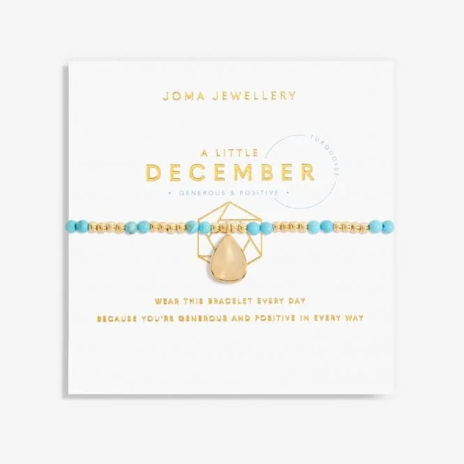 Pure crystal bangles-Birthstone December Turquoise Gold 17.5cm Bracelet 6143