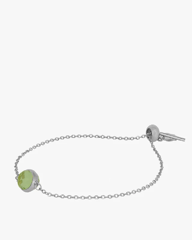 Bead line bangles-August Birthstone Beauty Signature Bracelet, Silver