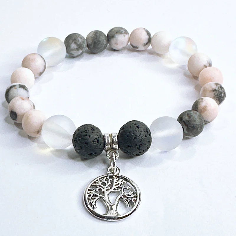 Silk edge bangles-Tree of Life Classic Charm Bracelet Lava