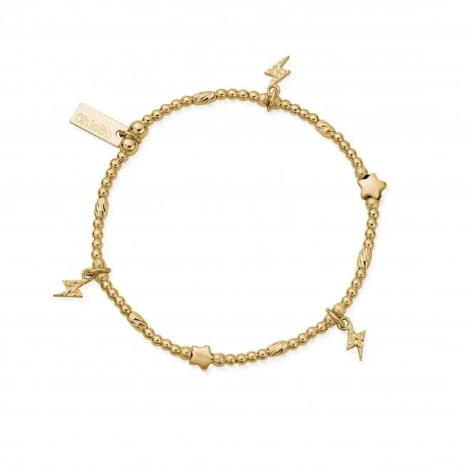 Light filigree bangles-Gold Shining Sky Bracelet GBMUL3317