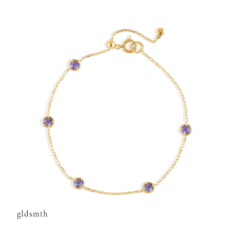 Fine enamel bracelets-10k Gold Cheyenne Tanzanite Bracelet