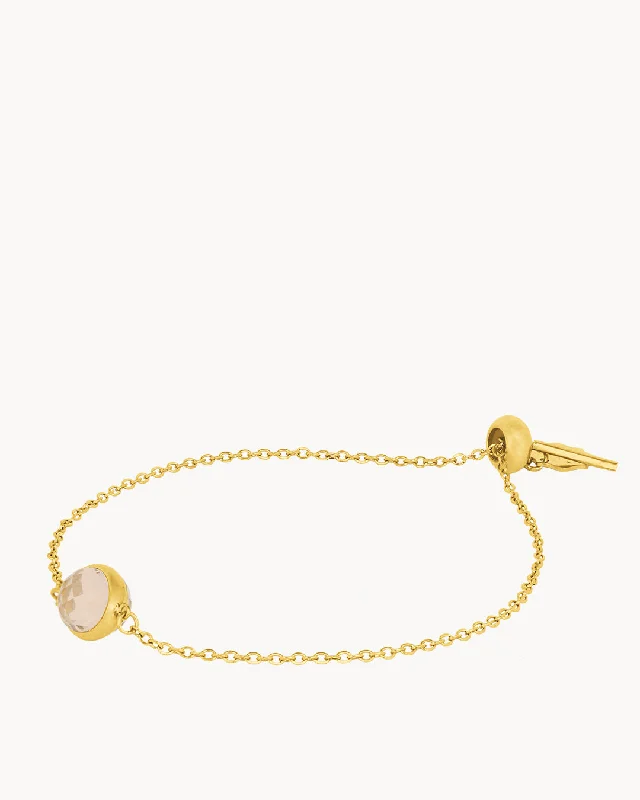 Fine bead bangles-October Birthstone Love Signature Bracelet, Gold