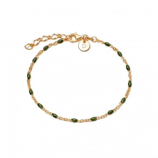 Wave shape bangles-Treasures Green Beaded Bracelet BBR01_GP