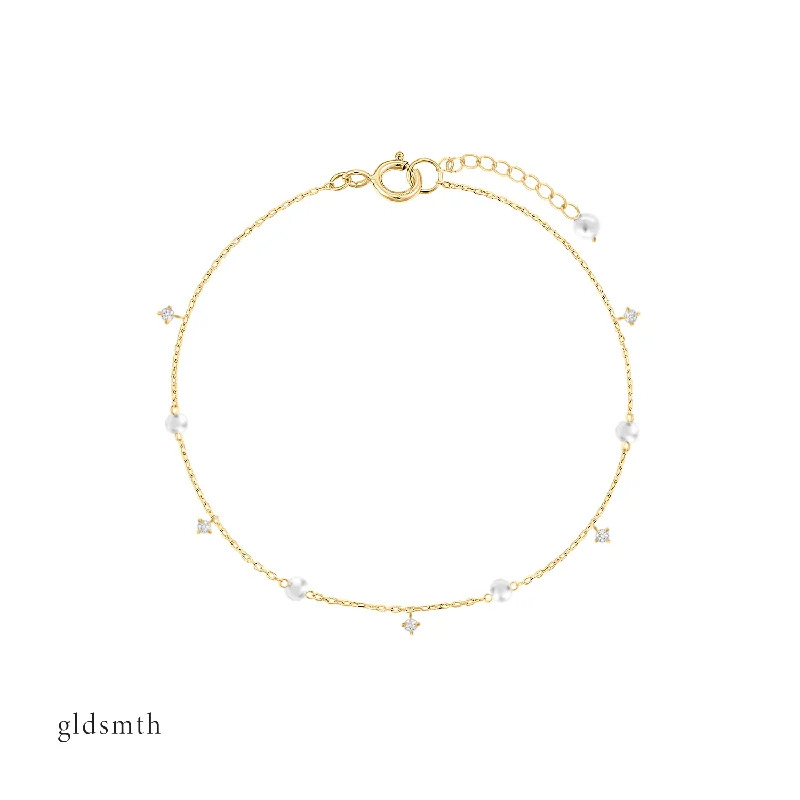 Polished word bracelets-10k Gold Michelle Bracelet