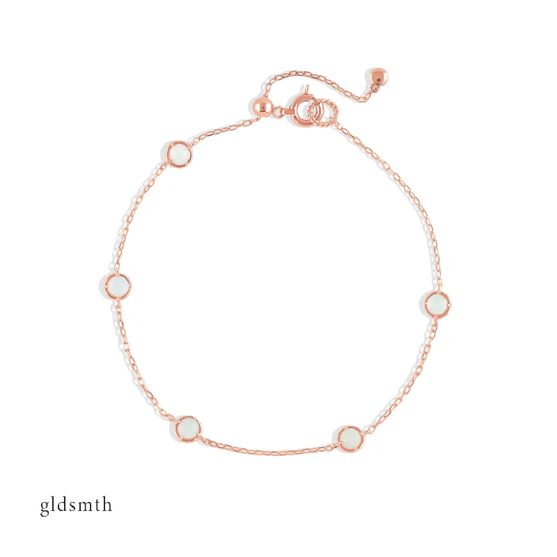 Bow knot bangles-10k Rose Gold Cheyenne Opal Bracelet