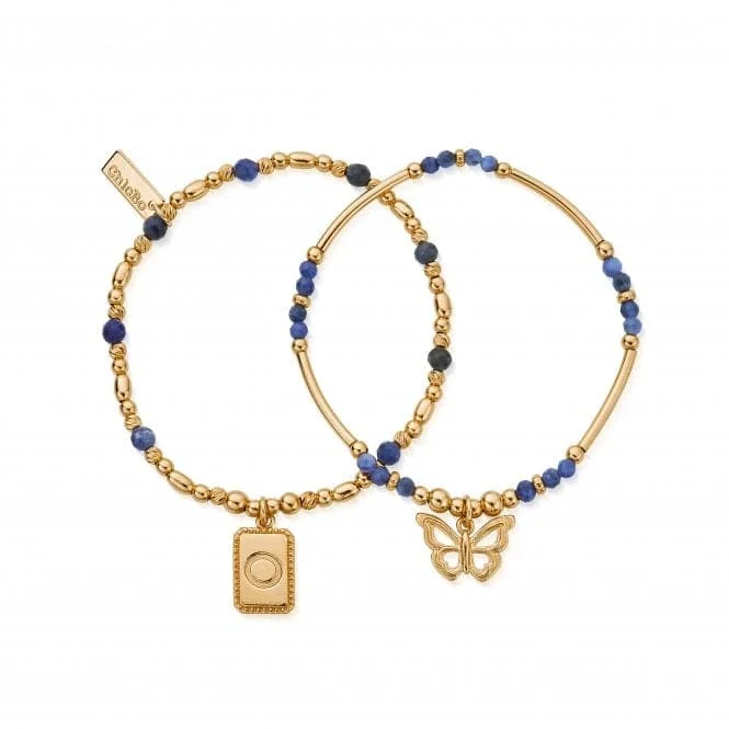 Deer motif bracelets-Gold New Beginnings Sodalite Set Of 2 Bracelets GBSET33773379