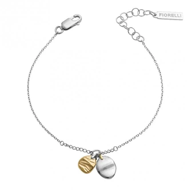 Stone layer bracelets-Fiorelli Silver Yellow Gold Plating Disc Bracelet B5385