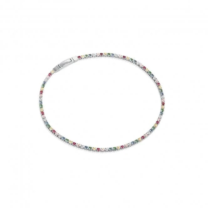 Raven feather bracelets-Multicoloured Zirconia Ellera Bracelet SJ-B2869N-XCZ