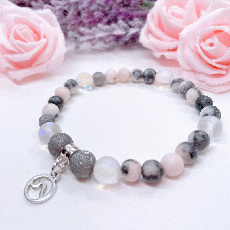 Thick stone bracelets-Wave Companion Charm Bracelet Druzy