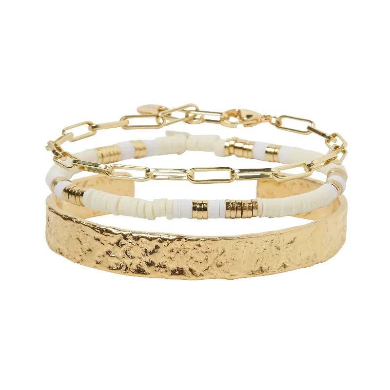 Raven motif bangles-Savana Bracelet Stack - Sand