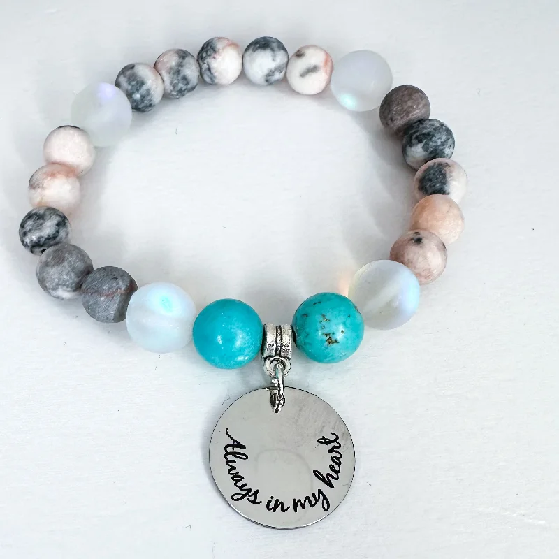 Thin star bracelets-Always in My Heart Classic Charm Bracelet Turquoise