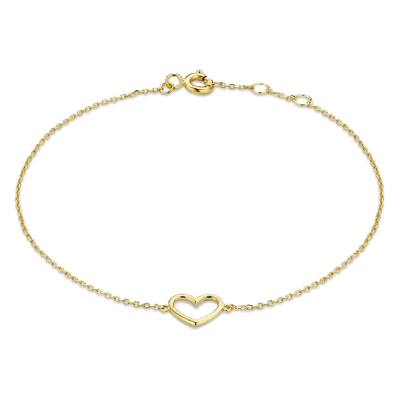 Thin pearl bangles-Belleville Amore 14 karat gold bracelet with heart