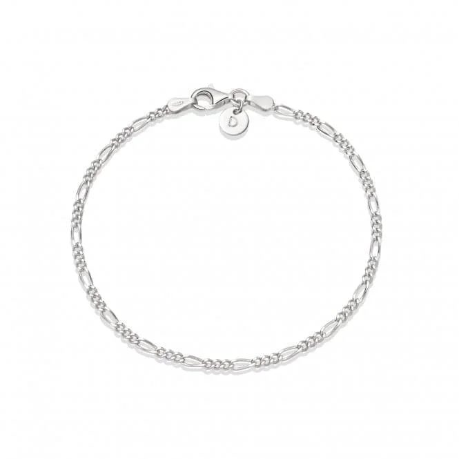 Smooth art bracelets-Essentials Fine Figaro Chain Chain Recycled Sterling Silver Bracelet BRFIG_SLV