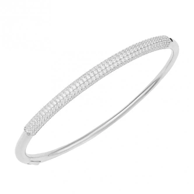 Raised metal bangles-Fiorelli Silver Platinum Bracelet B5447C