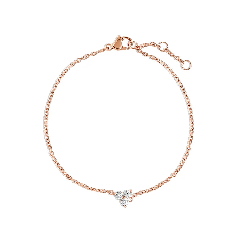 Fused metal bracelets-Rose Gold Trinity Bracelet