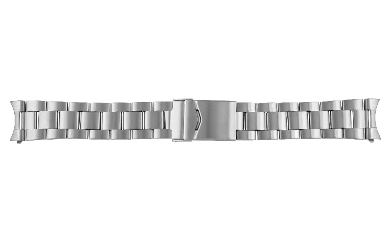 Silk cord bracelets-Hadley-Roma Men's Stainless Steel Rolex Oyster® Style Curved End Metal Bracelet Watch Band