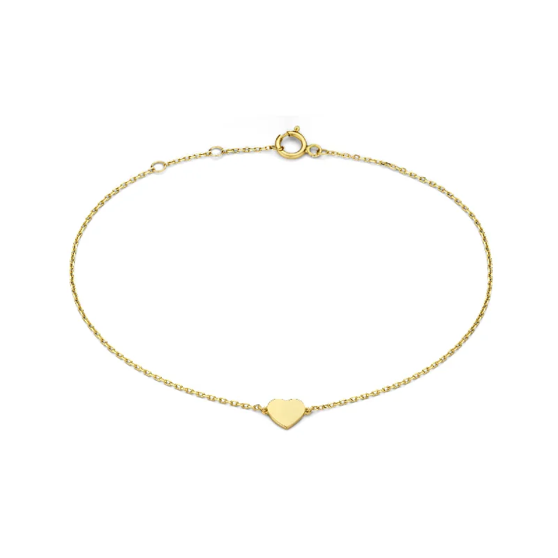 Surf bead bangles-Belleville Amore 14 karat gold bracelet with heart