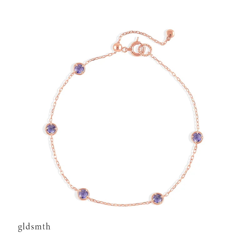 Thin star bracelets-10k Rose Gold Cheyenne Tanzanite Bracelet