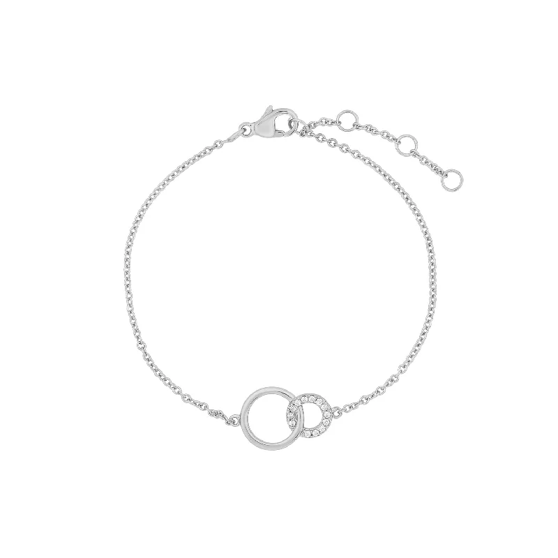 Raised letter bangles-Silver Constance Bracelet