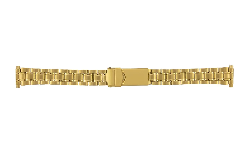 Thin rose bangles-Hadley Roma Women's Goldtone Metal Bracelet Watch Band